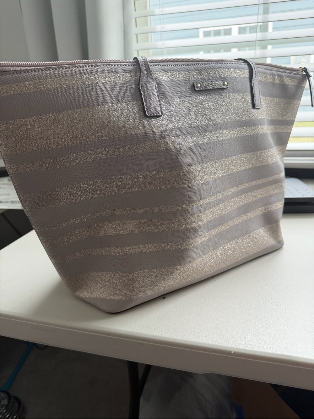 Kate Spade Light Purple Glitter Tote